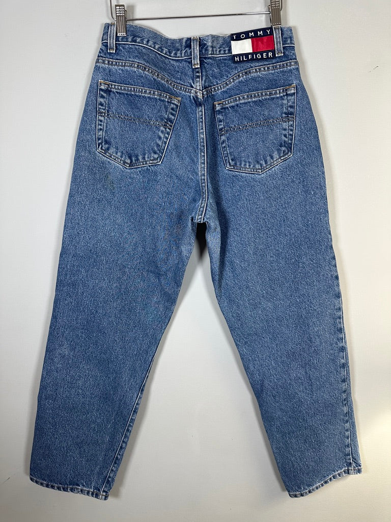 Vintage Tommy Hilfiger "Big Flag" High Rise Denim Mom Jeans-12R 30"W