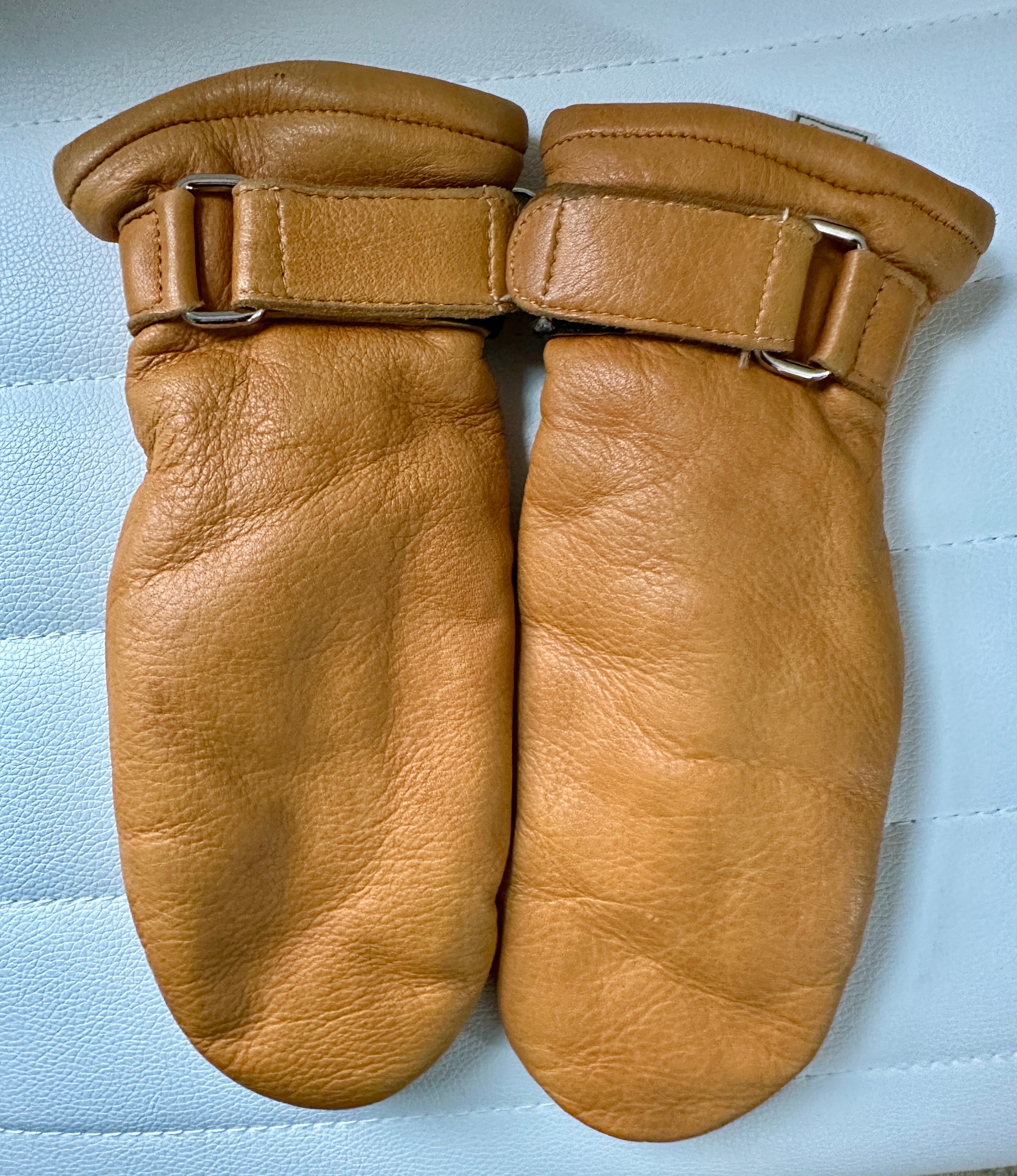 Vintage LL Bean Deerskin Chopper Mittens Lined STA-SOFT Water Resistant USA-M