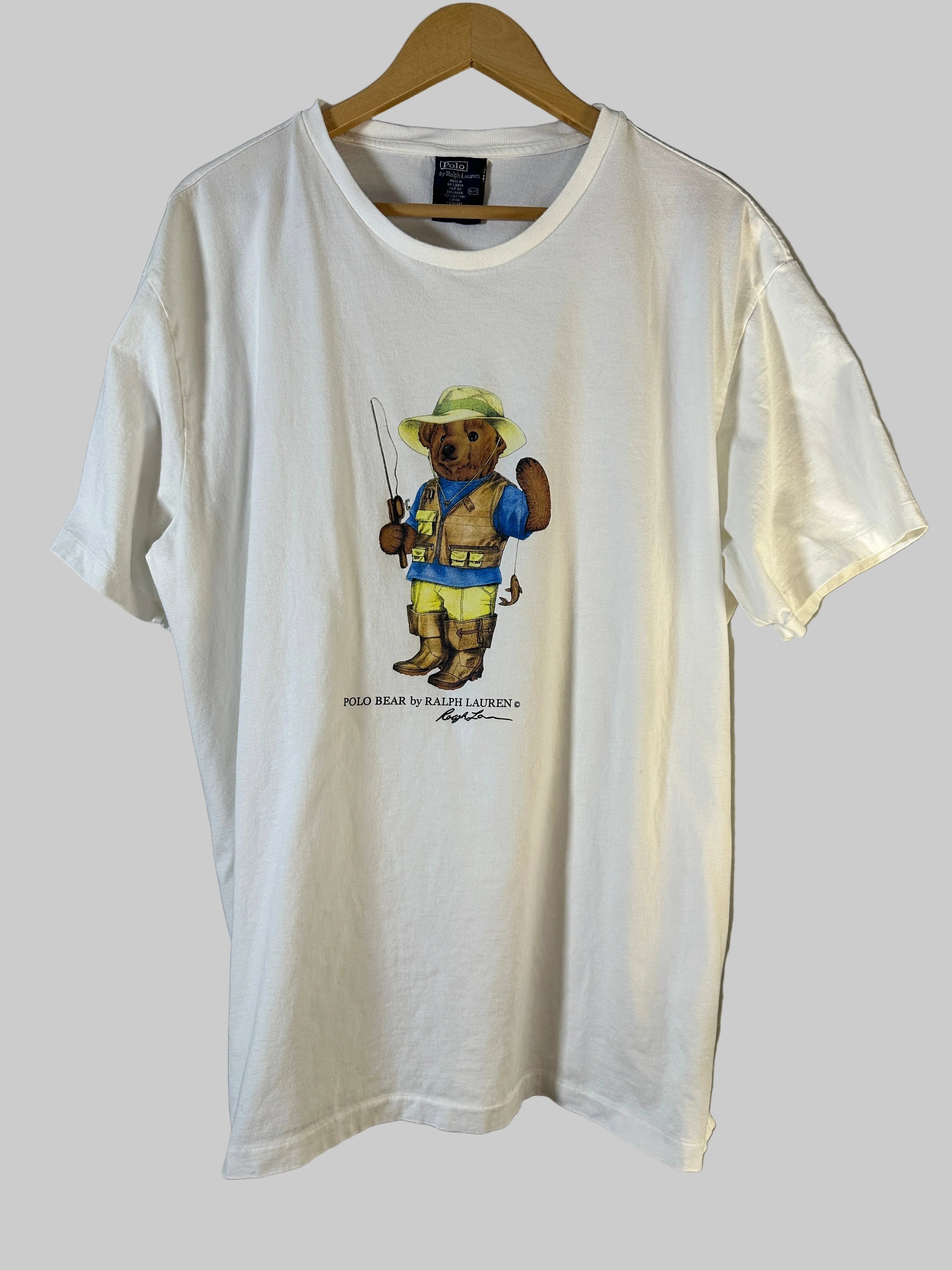 Ralph Lauren POLO Fishing Polo Bear 100% Cotton T Shirt -XL