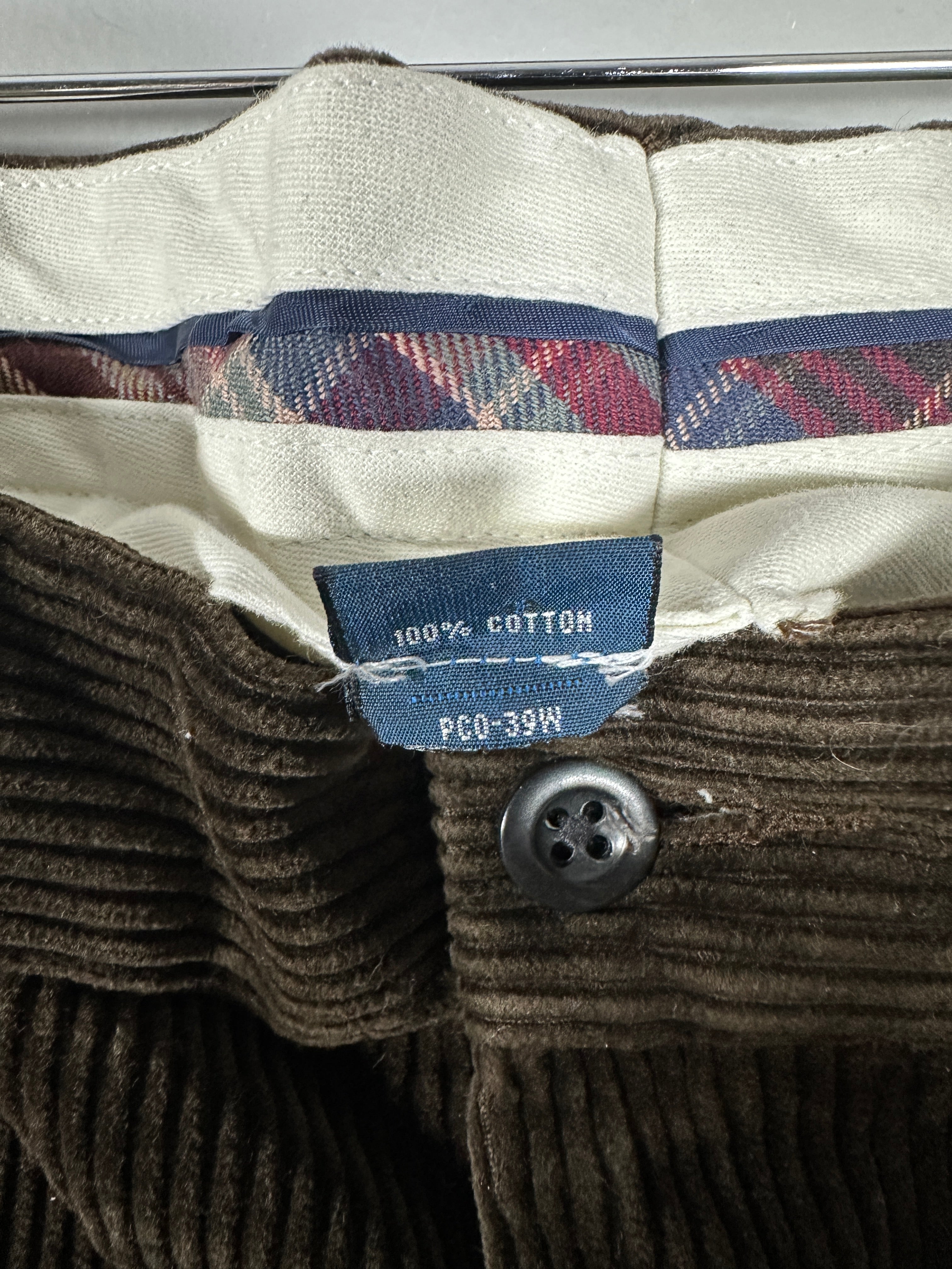 Vintage Polo Ralph Lauren Brown Wide Wale Corduroy Classic Fit-34x30