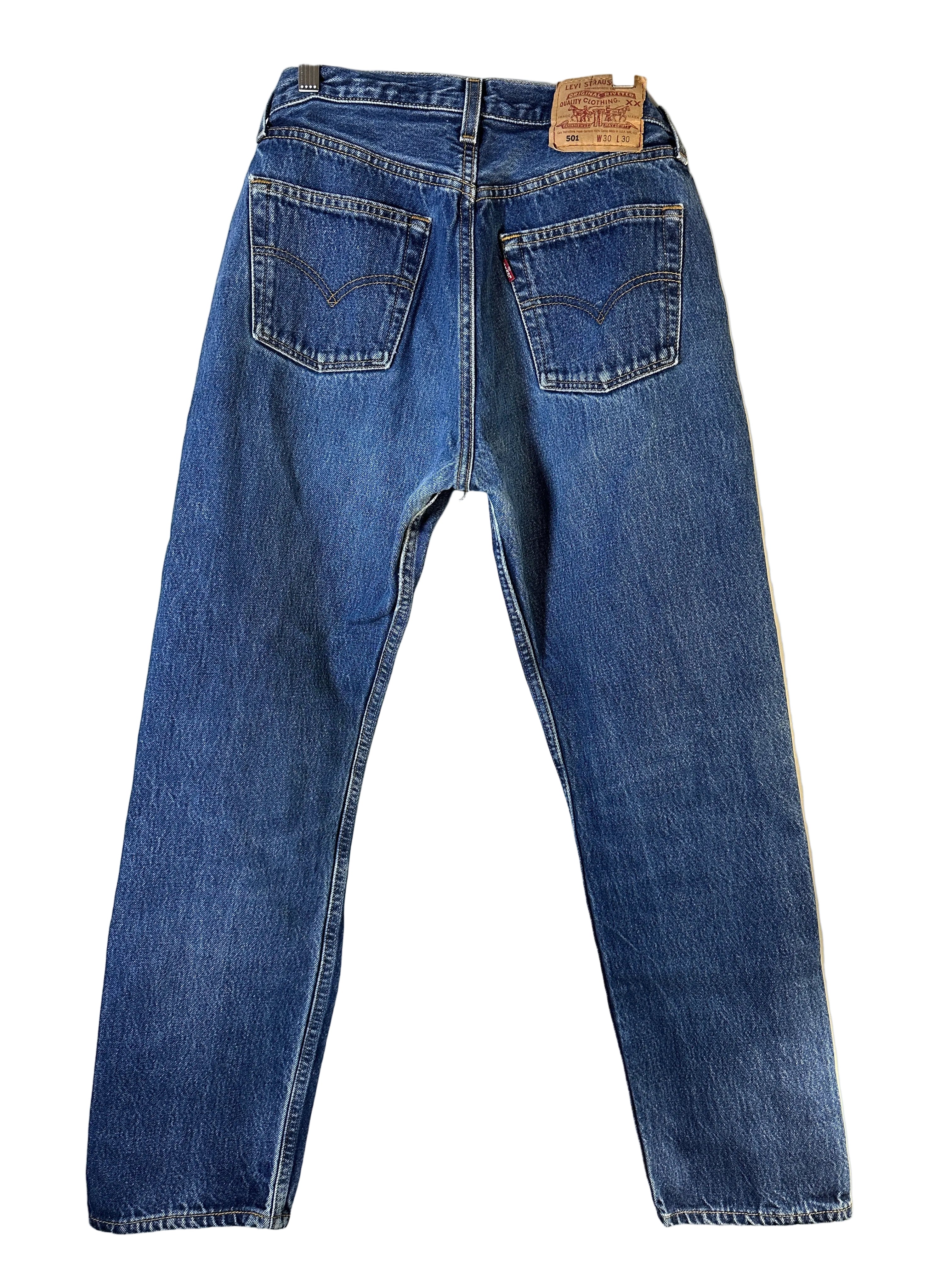 Vintage 80s Levi’s 501 Button Fly Denim Jeans Size 30x30 Actual 28x29 Made in USA