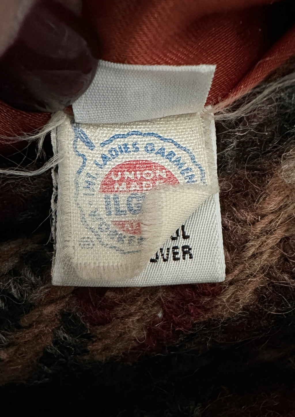 Vintage Ann Klein Coats Lion Logo 100% Wool Plaid Tweed Long Coat Satin Lined USA Union Made-SZ 8