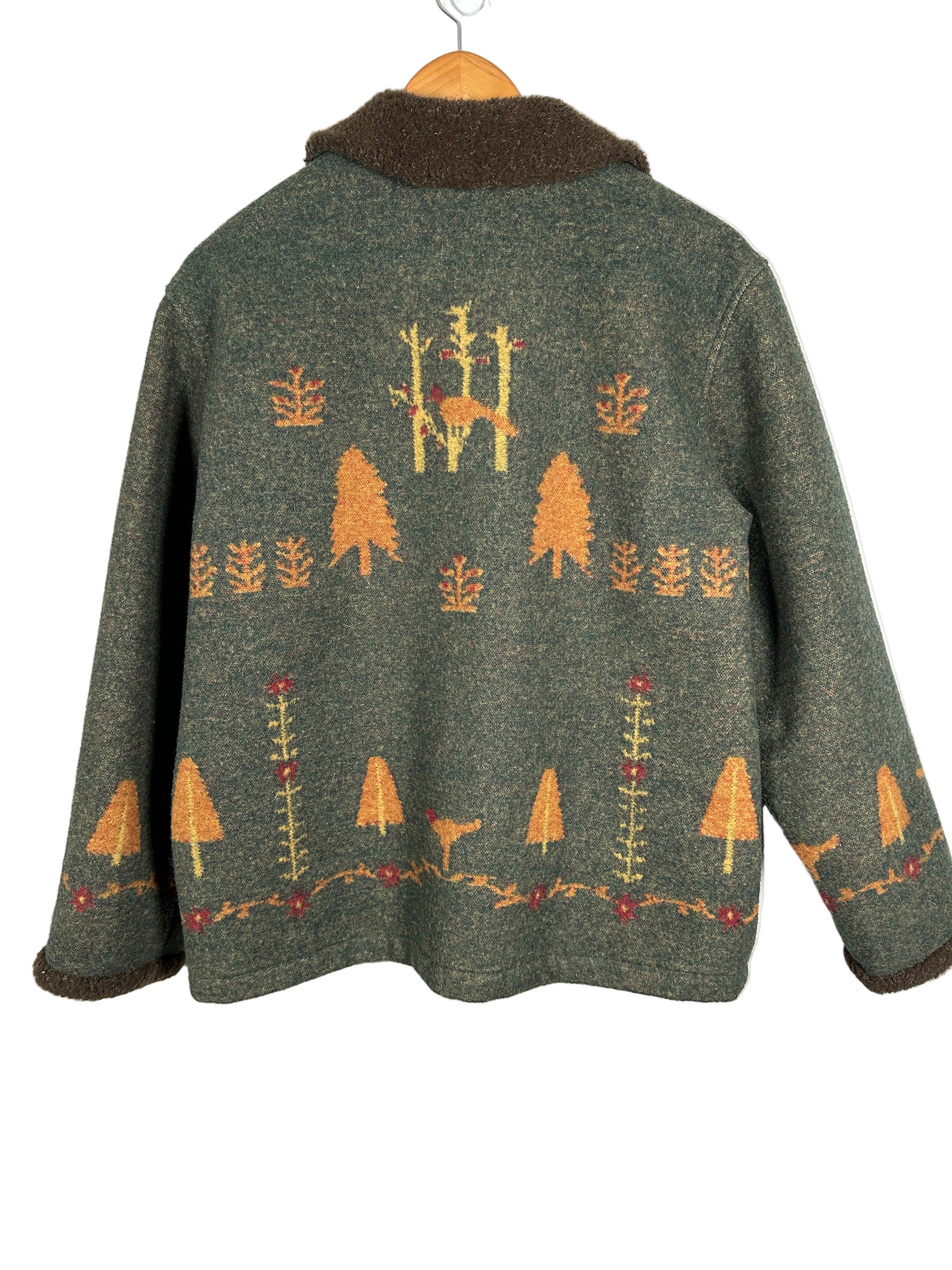 Women's Vintage Pendelton Originals Southwestern Birds Trees Jacket-Medium