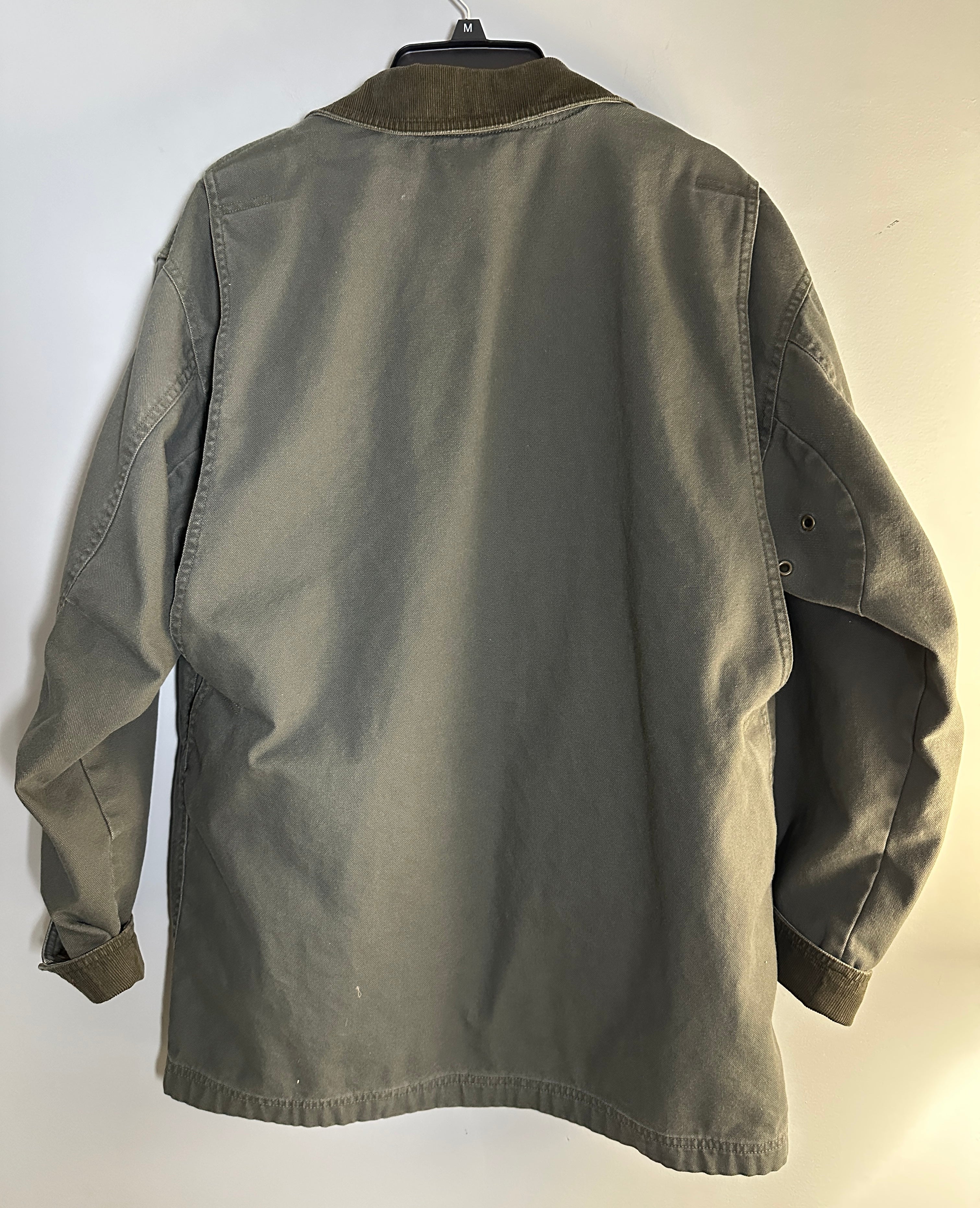 Vintage LL Bean Plaid Flannel Lined Chore Barn Jacket-Medium 44"