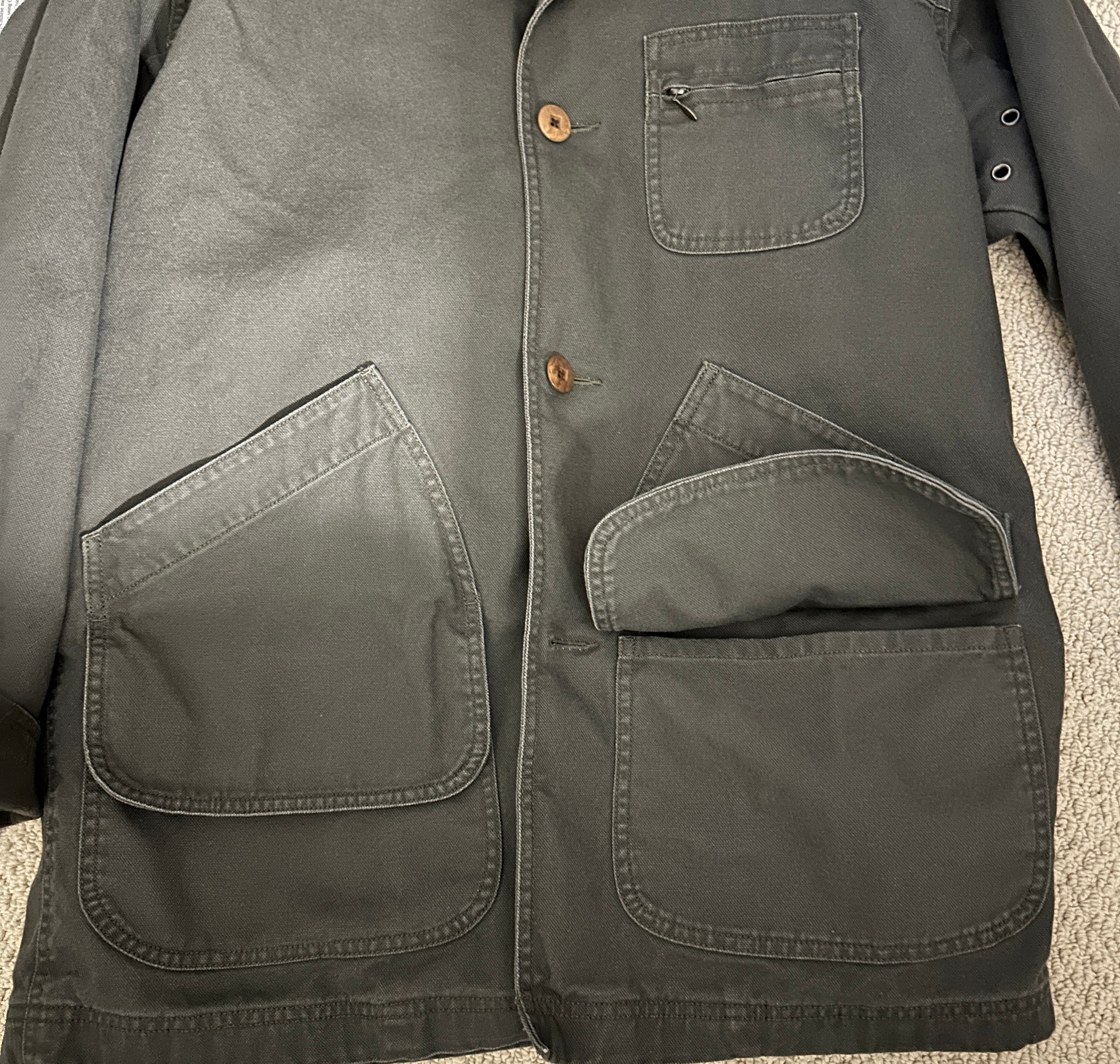 Vintage LL Bean Plaid Flannel Lined Chore Barn Jacket-Medium 44"