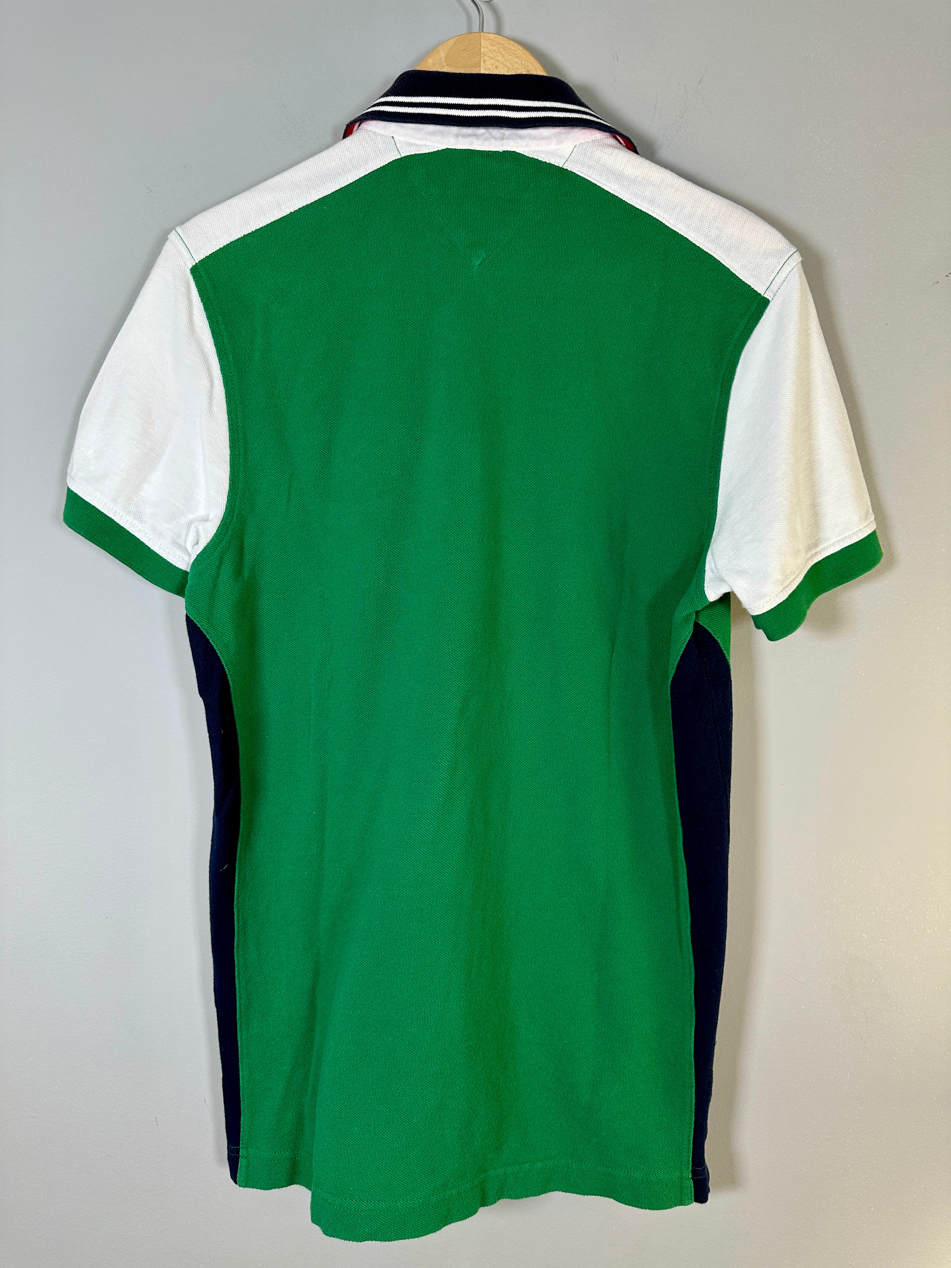 Vintage Tommy Hilfiger Rugby Polo Applique Spell-Out Logo Number 8 Flag Logo-Med