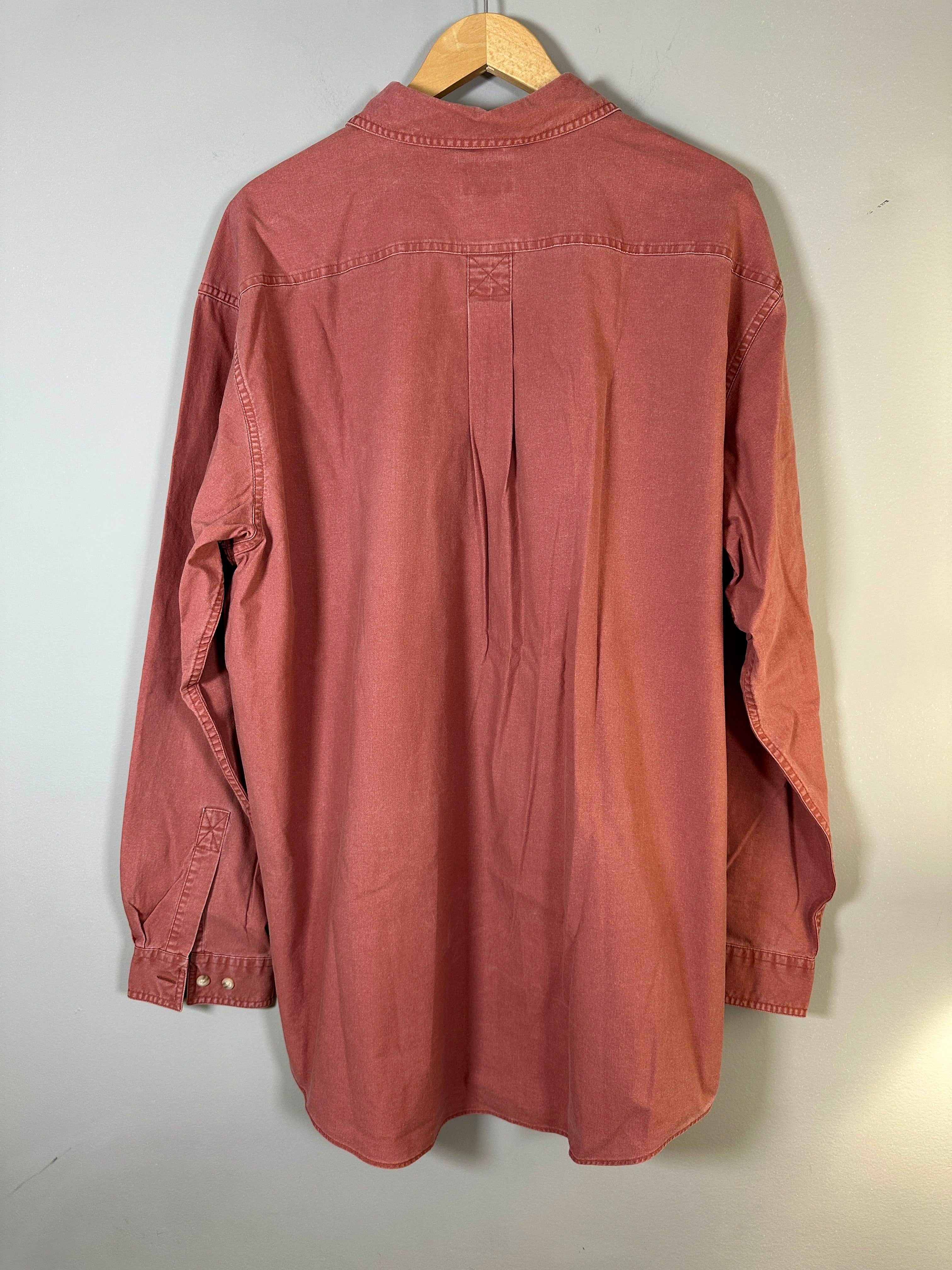 L.L.Bean Sunwashed Canvas Shirt XL Tall Traditional Fit&nbsp; Double Pocket Workwear-XL Tall