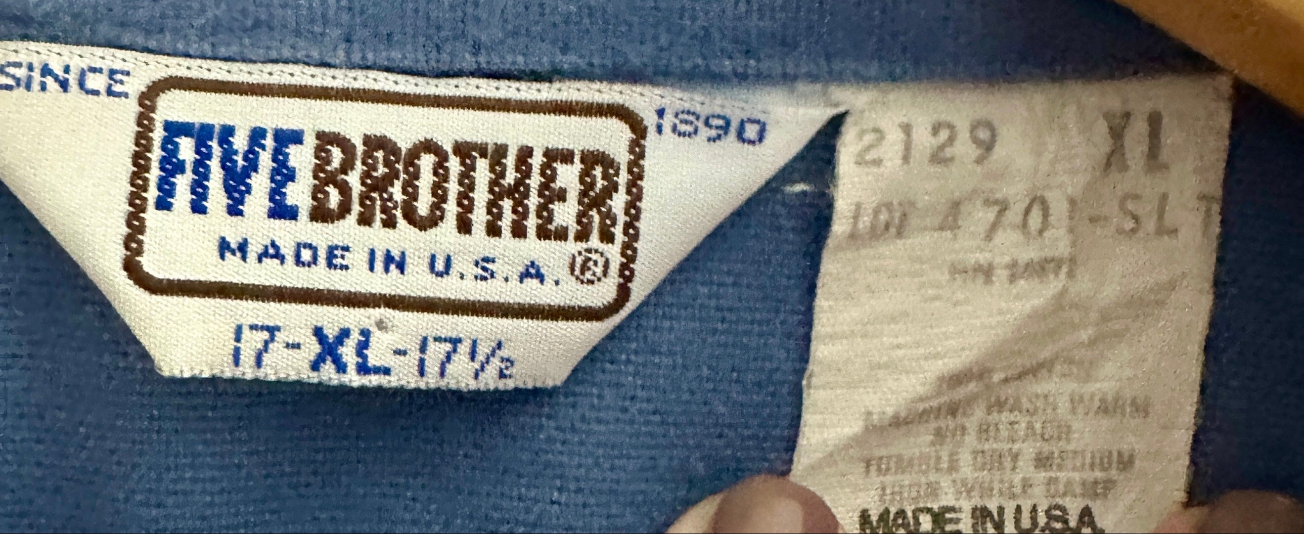 Vintage Five Brother Heavy Flannel Chamois Button Down Work Shirt USA-XL