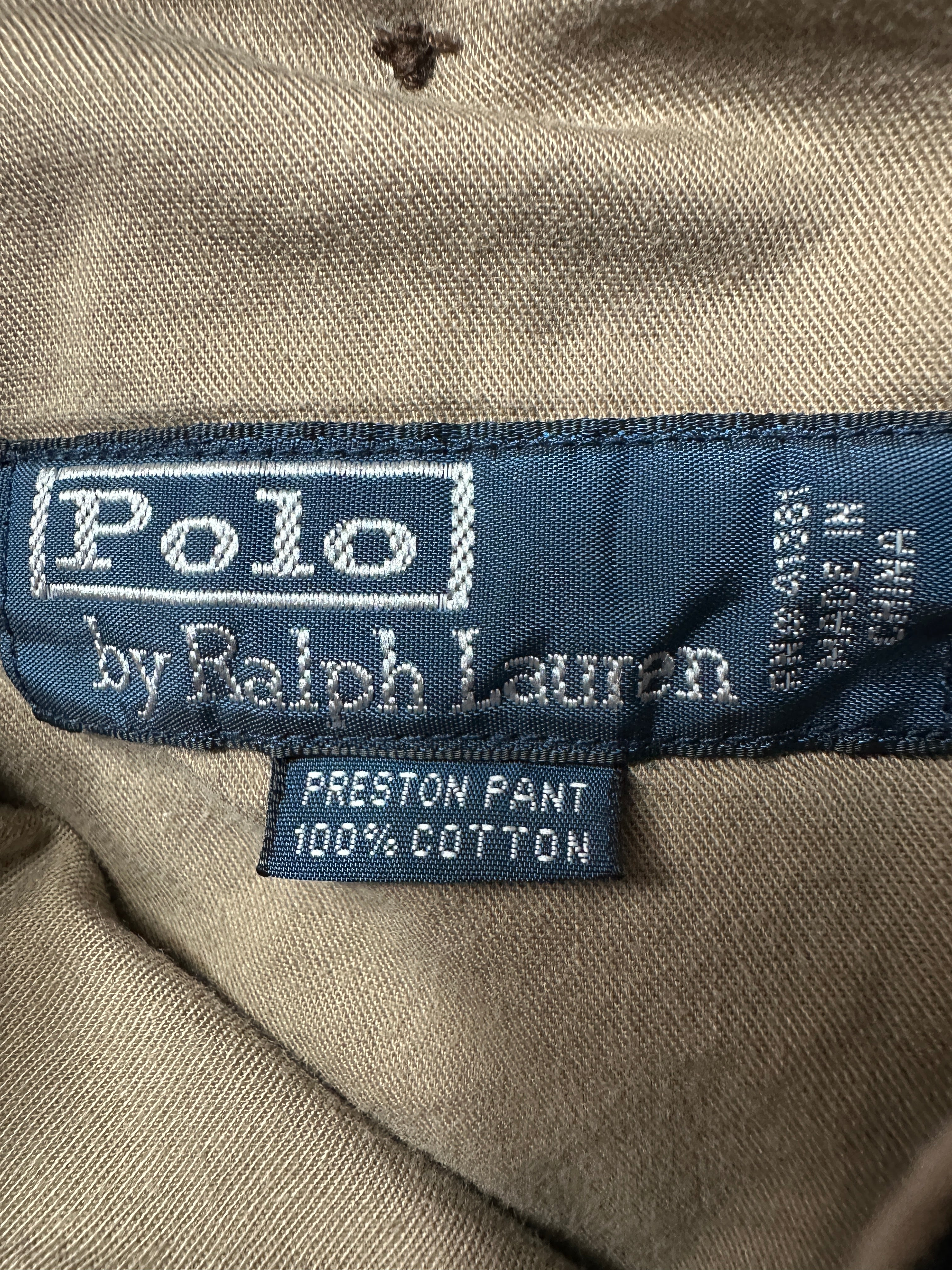 Vintage Polo Ralph Lauren Navy Blue Wide Wale Corduroy Preston Pant Classic Fit 34 X 30