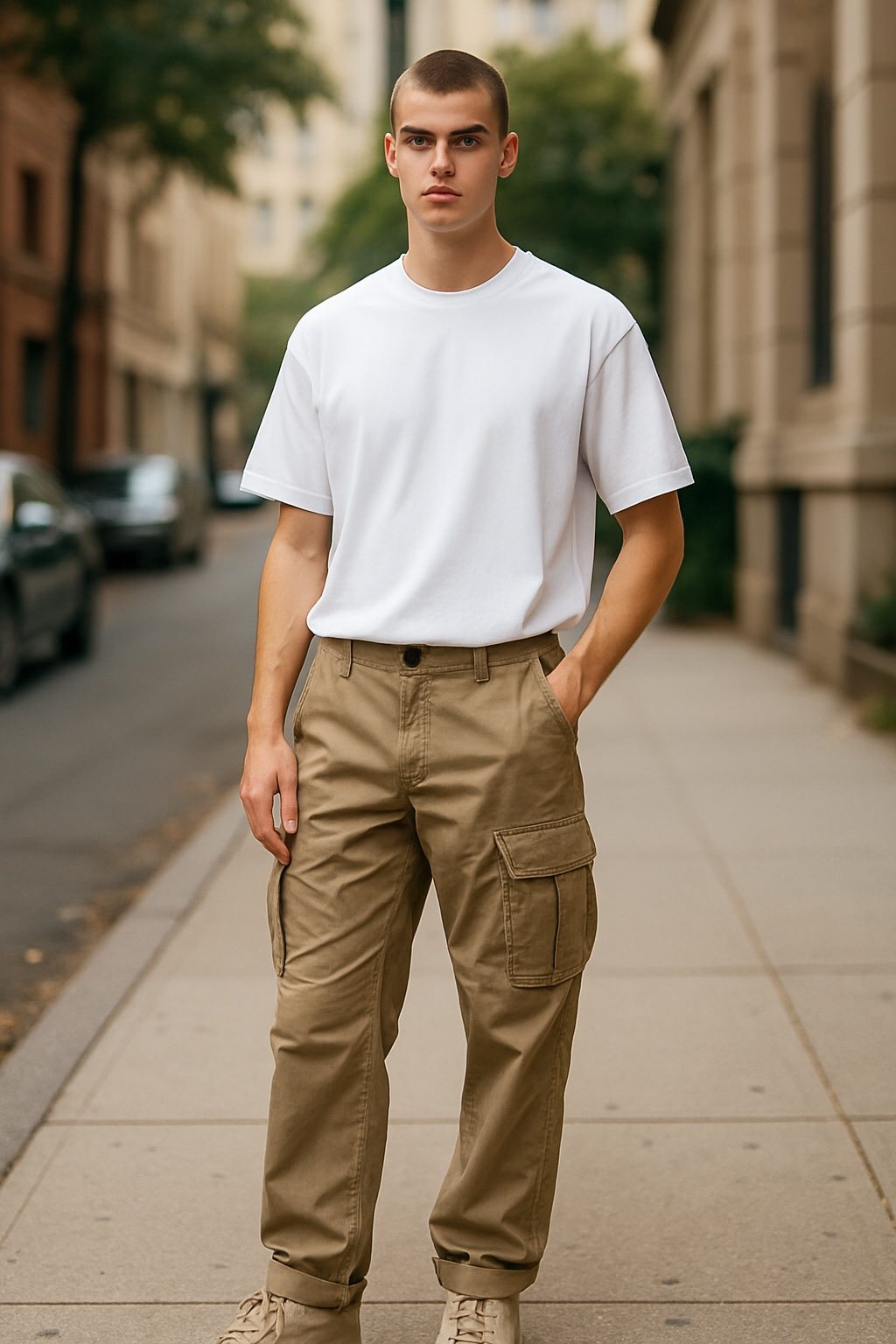 LL Bean Flannel Lined Khaki Cargo Pants-31x32