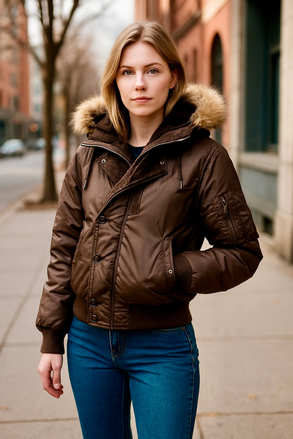 Vintage Ralph Lauren Polo Jeans Down Filled Hooded Jacket-Medium