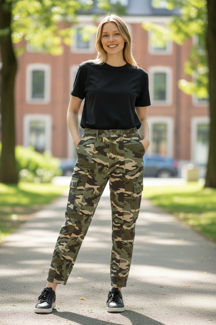 J Crew Camo Vintage Straight Cargo Jeans-Sz 32