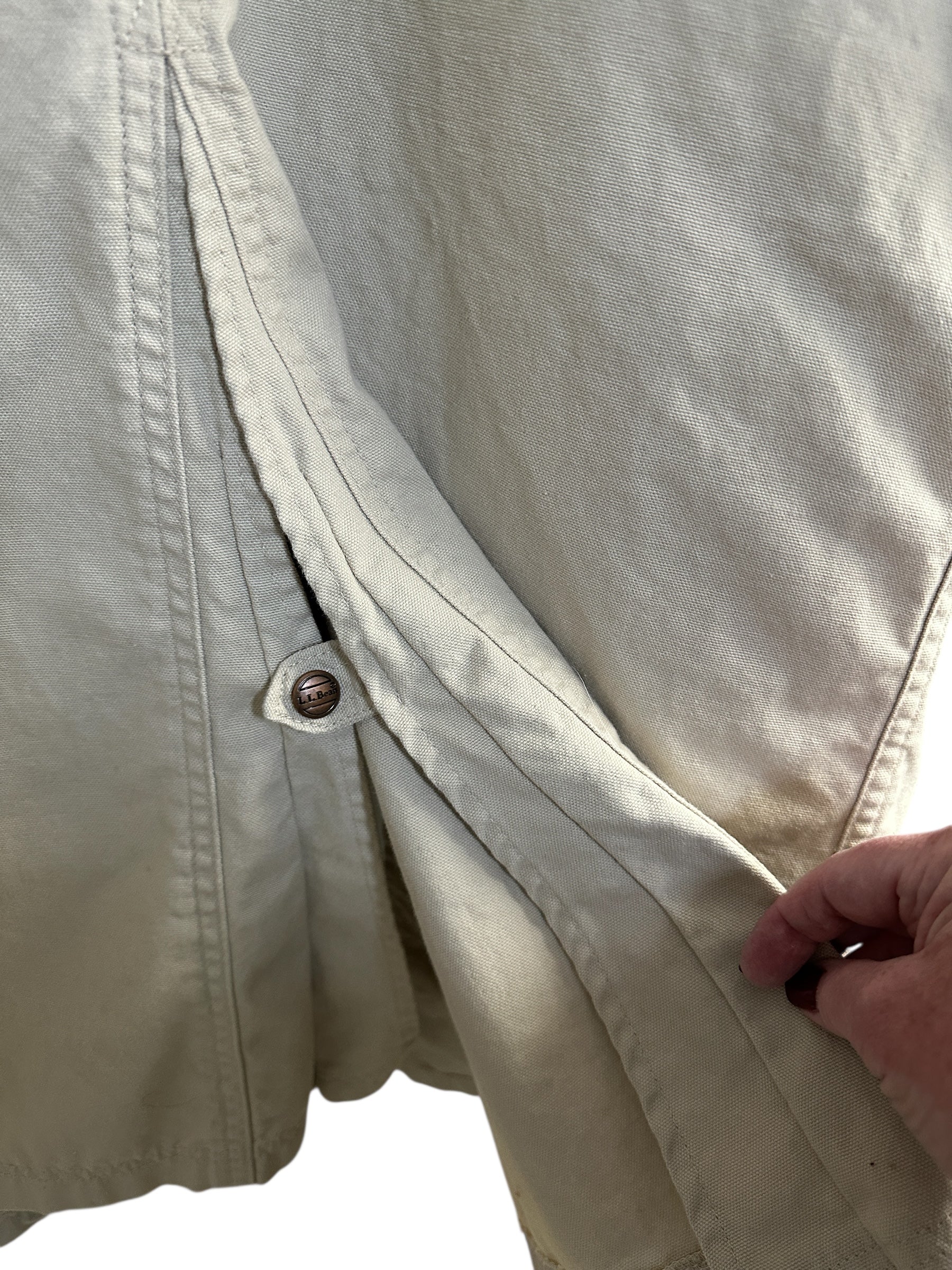 Vintage LL Bean Chore Barn Coat Duster Southwestern Sherpa Lining-Med