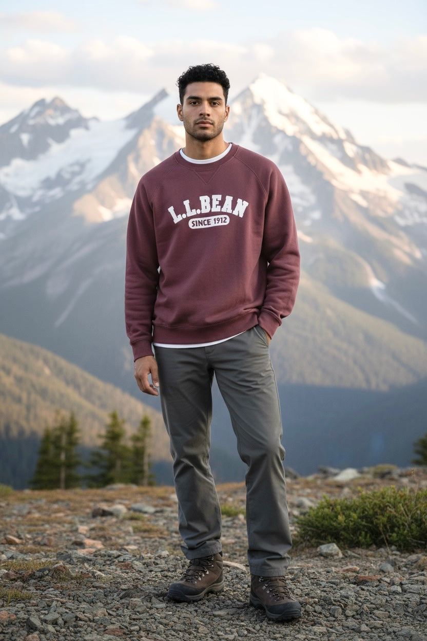 Vintage LL Bean Raglan Sleeve 1912 Logo Sweatshirt-XXL/Tall