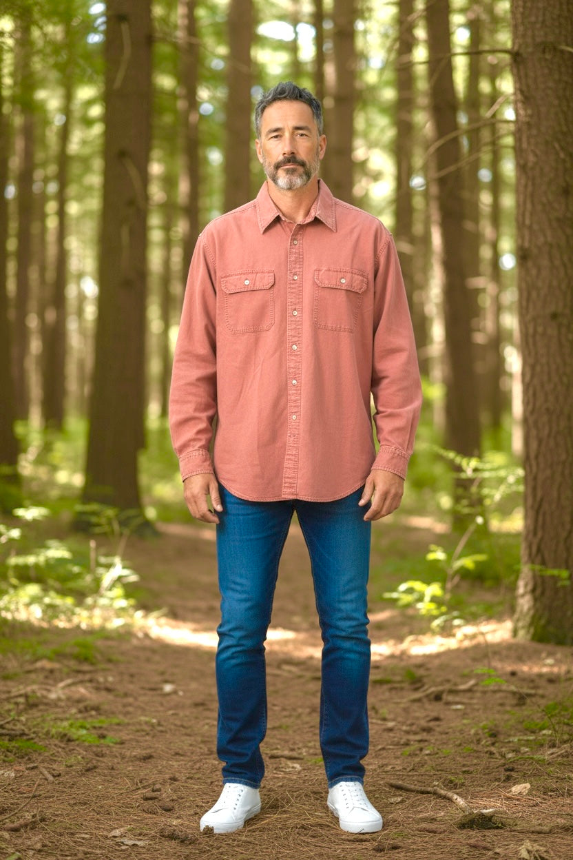 L.L.Bean Sunwashed Canvas Shirt XL Tall Traditional Fit&nbsp; Double Pocket Workwear-XL Tall