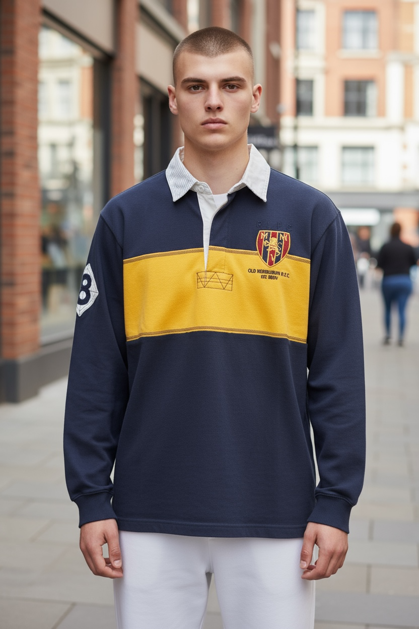 Vintage Ralph Lauren Rugby Shirt "Old Newburians R.F.C."- Sz Med Chest 42"