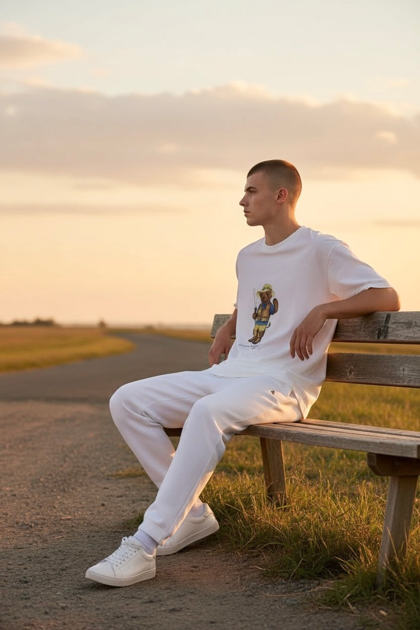 Ralph Lauren POLO Fishing Polo Bear 100% Cotton T Shirt -XL