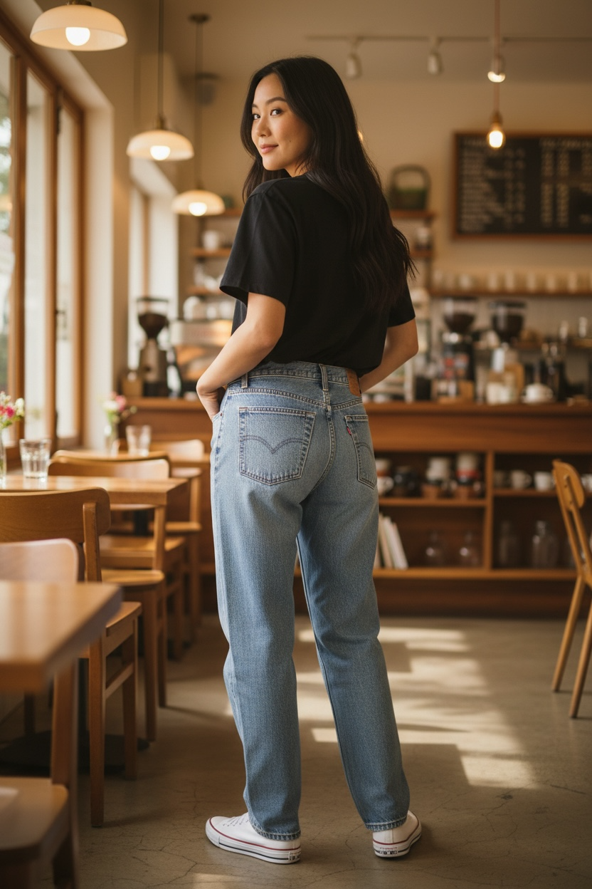 Vintage Levi's 550 Relaxed Fit Tapered Leg 5 Pkt Denim Jeans 14M