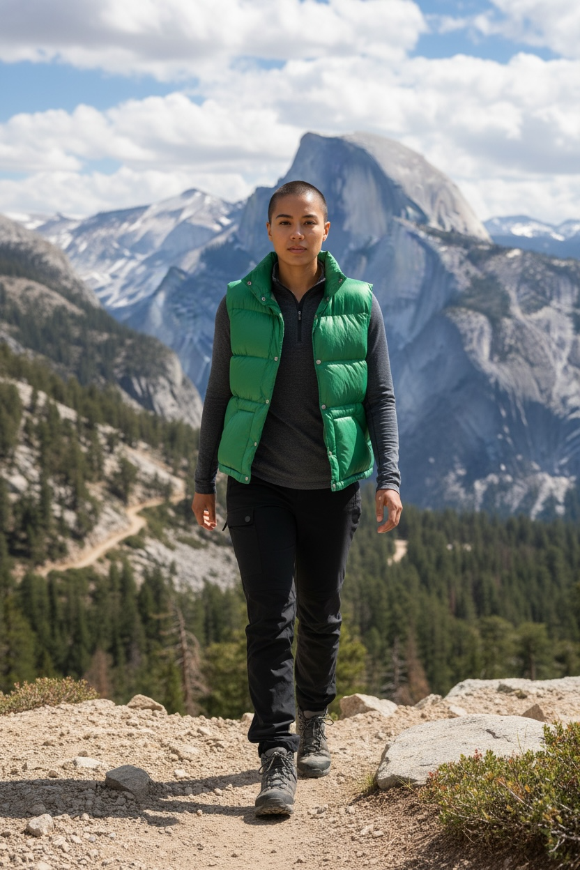 Vintage 1970s The North Face Tan Logo Goose Down Vest Logo Snaps Puffer